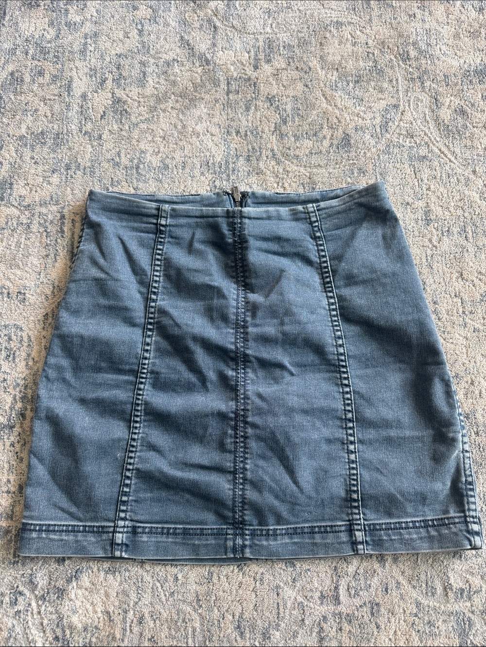 Free People Washed Blue Denim Mini Skirt size small